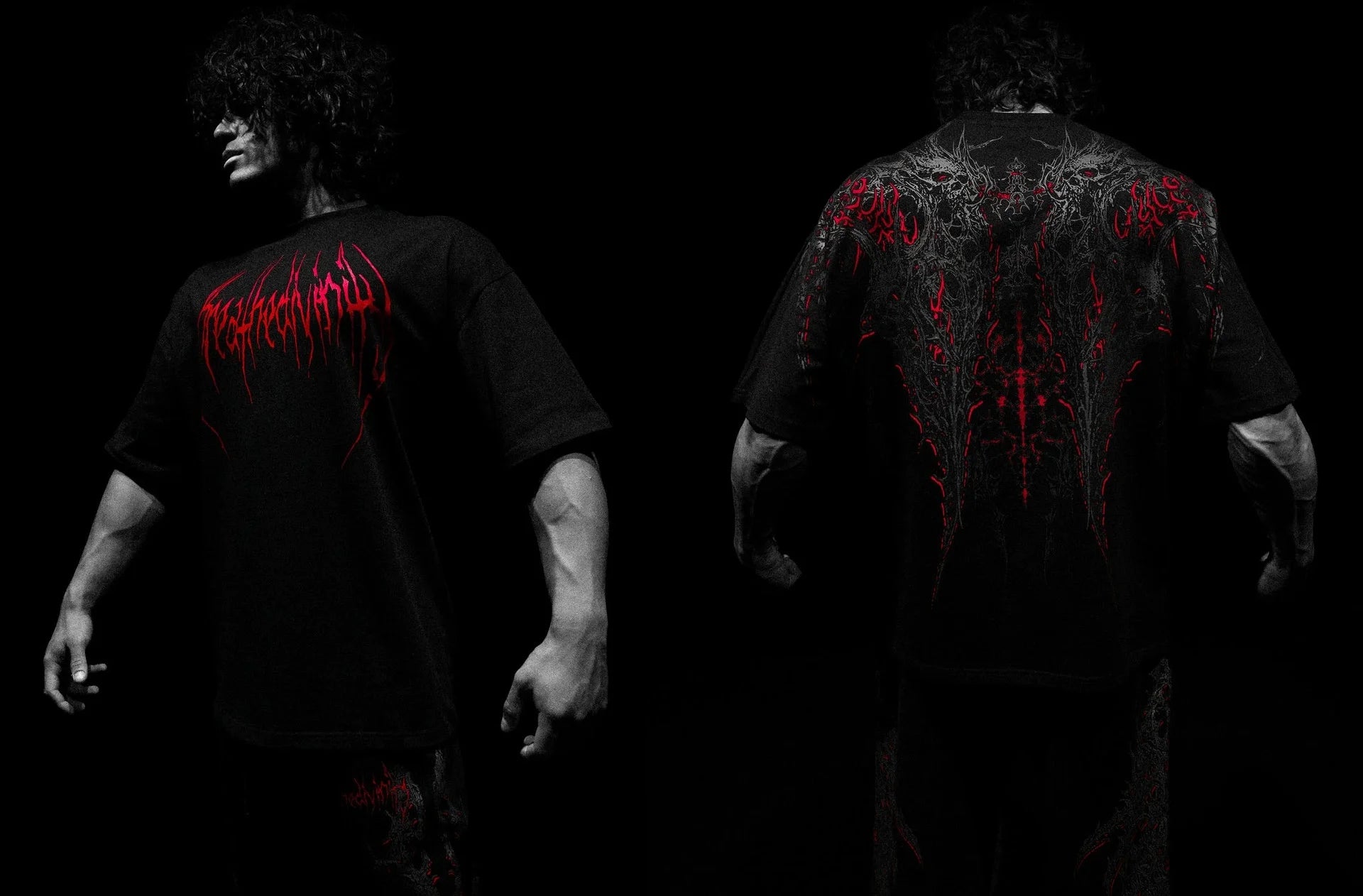 T-shirt oversize homme Necromancer, coupe decontractee au porte quotidien.