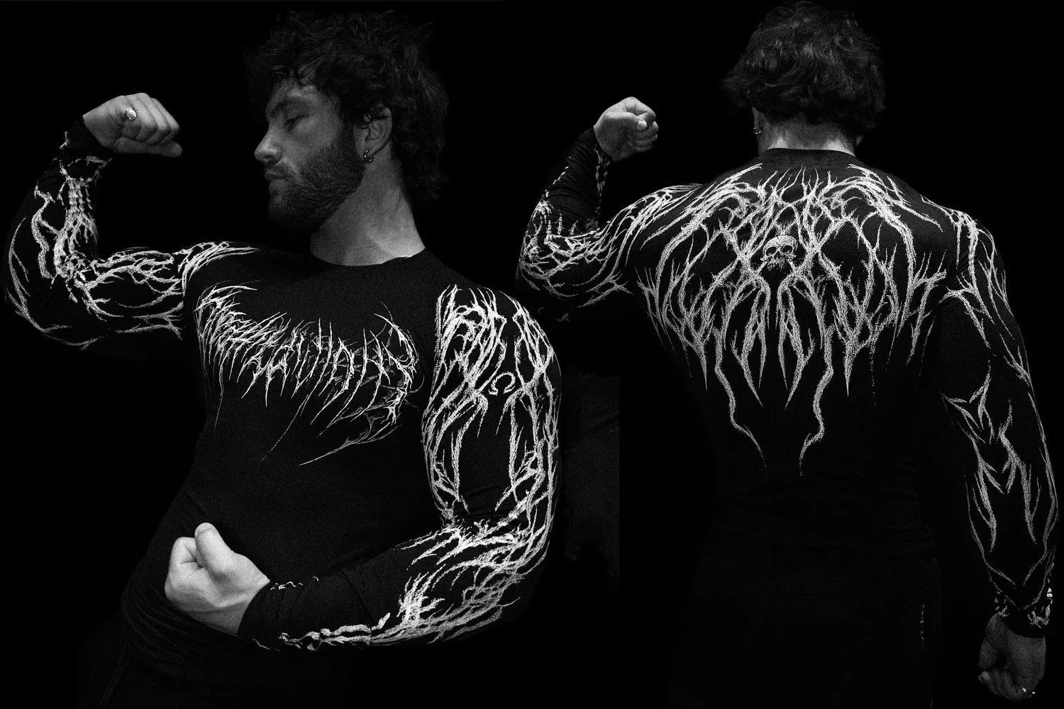 T-shirt de compression homme Void Tech Soul Decay, maille dry-fit pour le fitness.