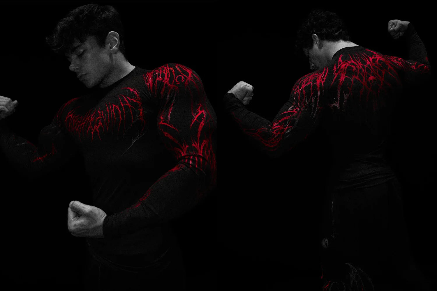 T-shirt de compression homme Void Tech Soul Decay, tissu respirant et confortable.