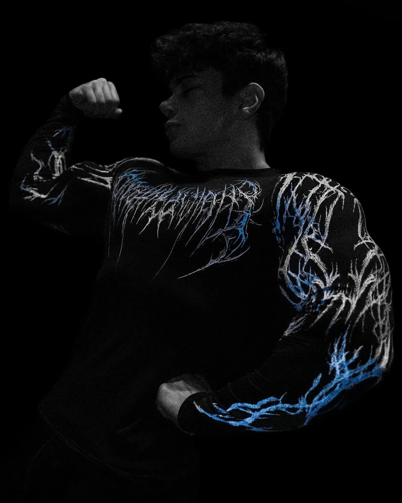 T-shirt de compression homme Void Tech Soul Decay, ajustement pres du corps a la salle.