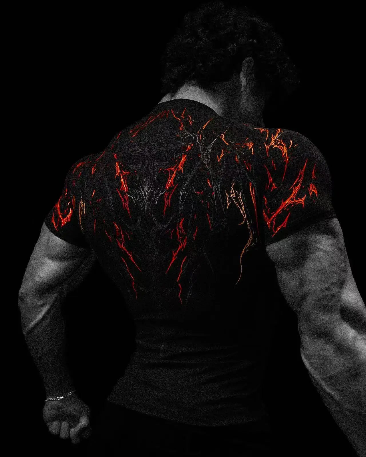 T-shirt de compression homme Void Tech Immortal, tissu respirant pour le training.