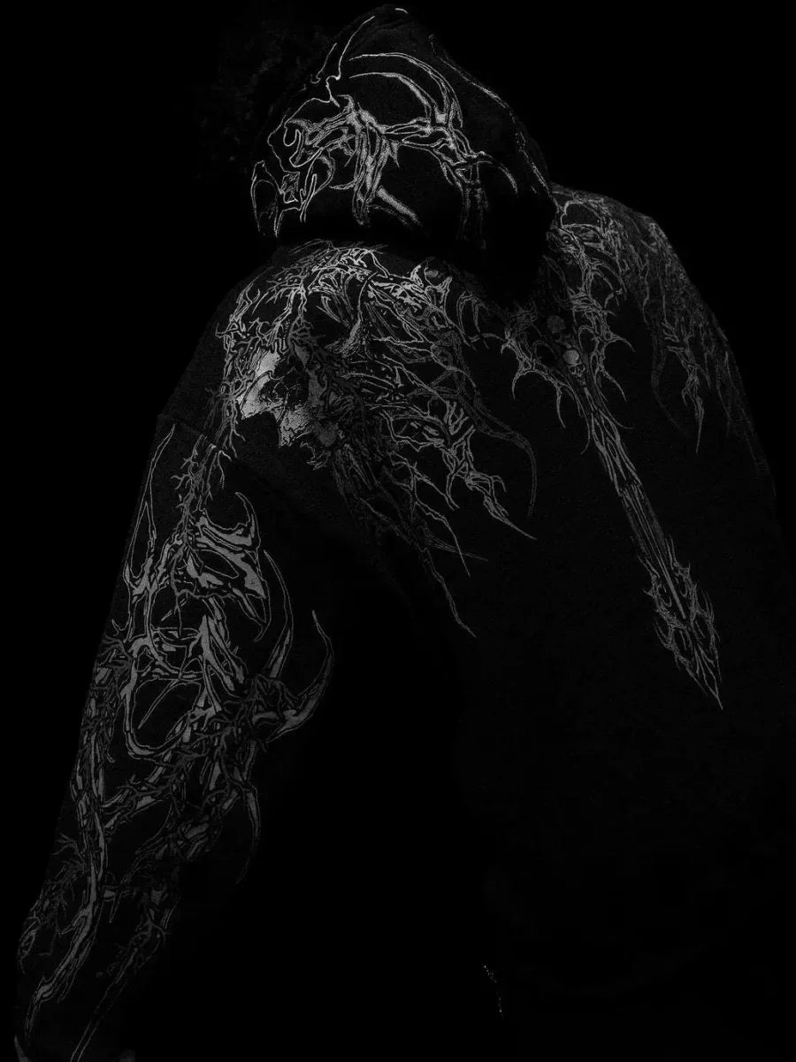Hoodie a capuche homme Deathblade, sweat oversize chaud pour la salle de sport.
