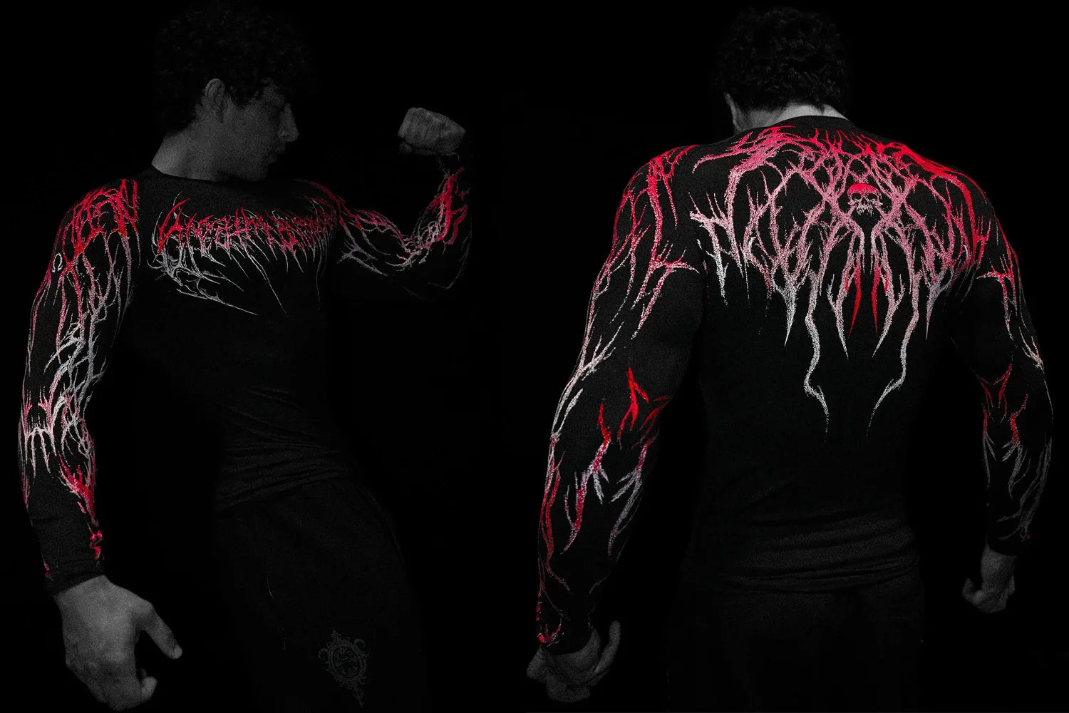 T-shirt de compression homme Void Tech Soul Decay, tissu extensible seconde peau.