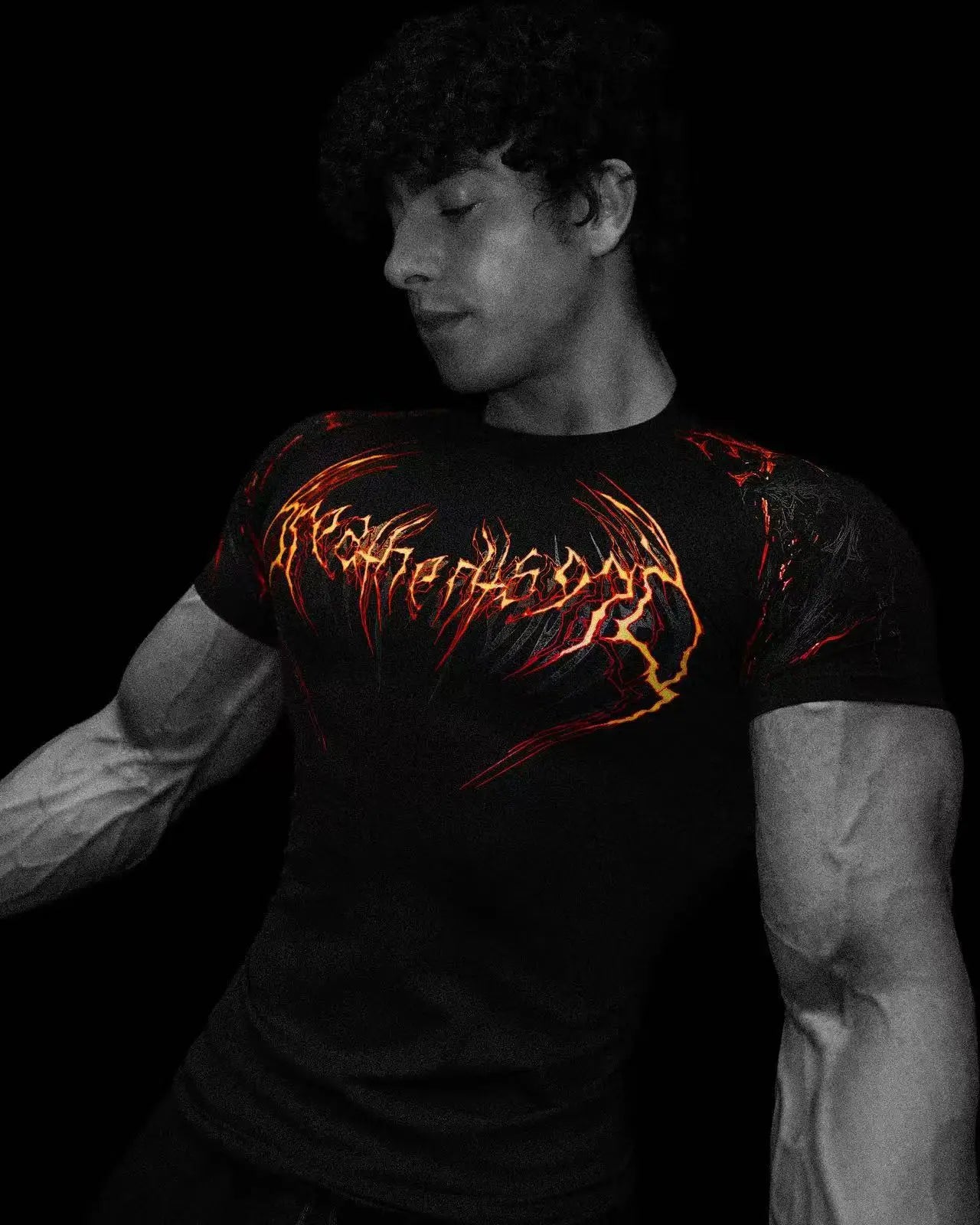 T-shirt de compression homme Void Tech Immortal, maille extensible pour le sport.