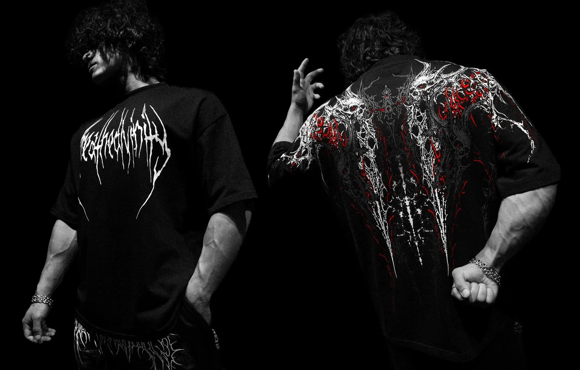 T-shirt oversize homme Necromancer, tissu leger et respirant pour le sport.