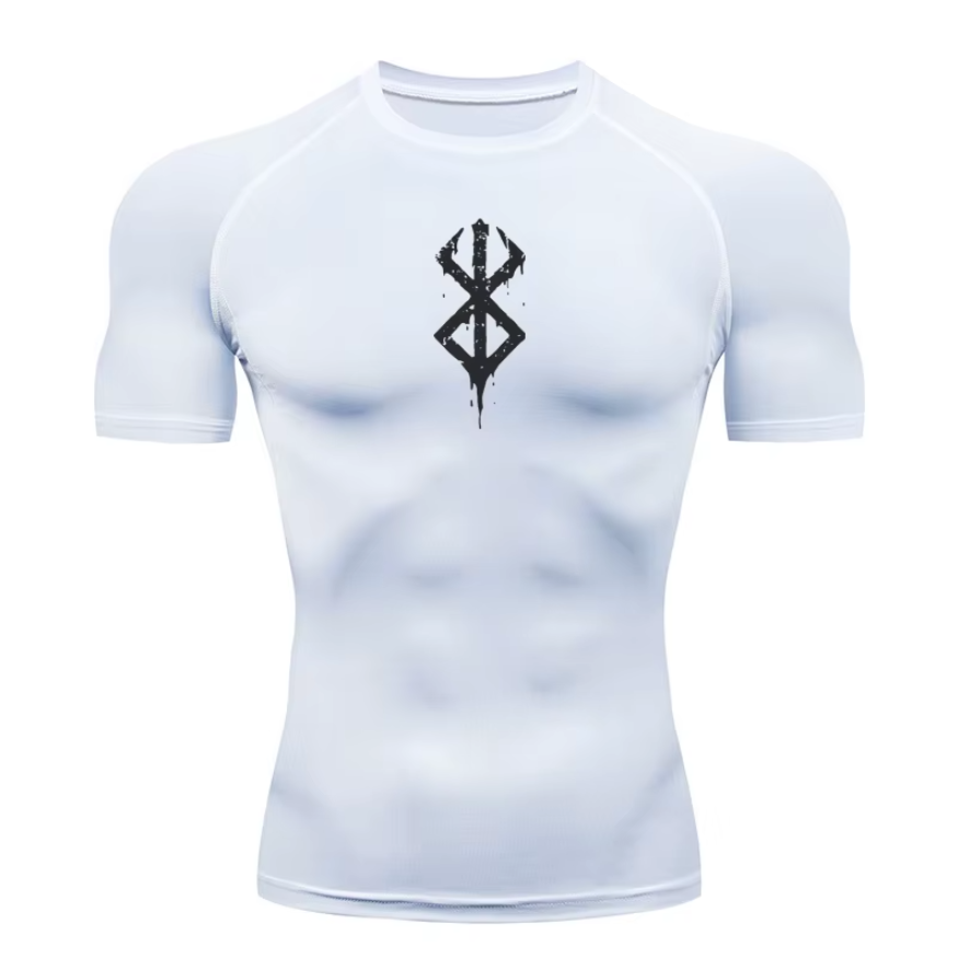 T-shirt de compression homme Berserk Guts, tissu respirant pour l entrainement.