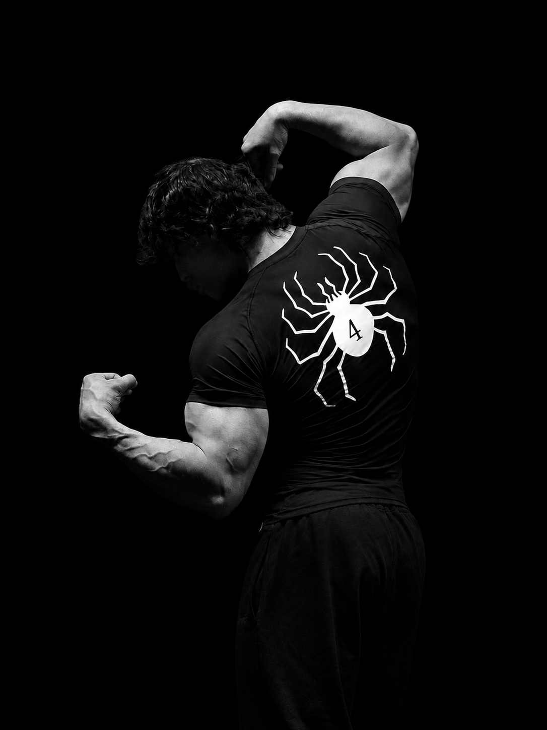 T-shirt de compression homme Hunter x Hunter, maille dry-fit pour la musculation.
