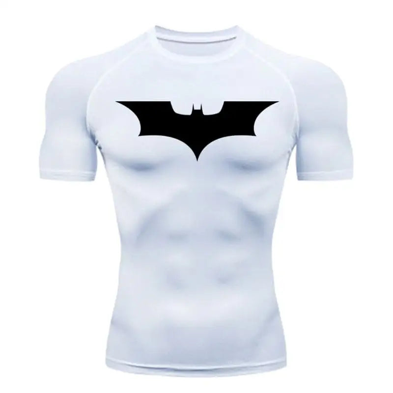 Batman Compression - blanc (marque noir) / S - Vêtements