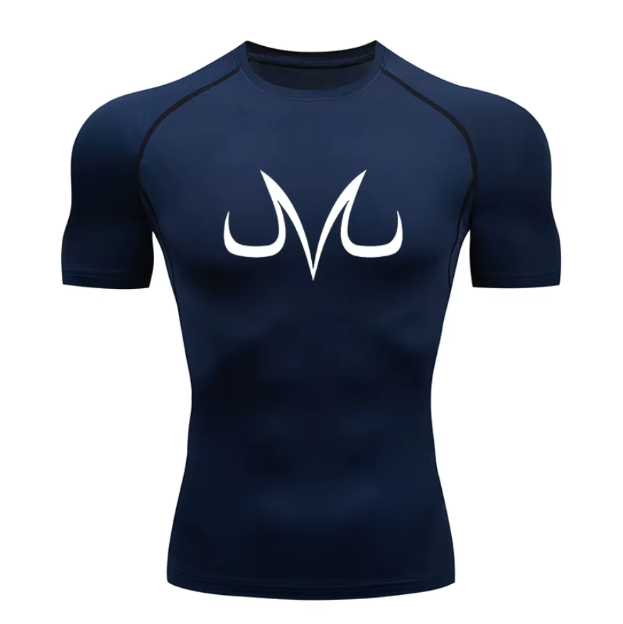 Camiseta de compresion Majin para hombre, malla elastica para el deporte.