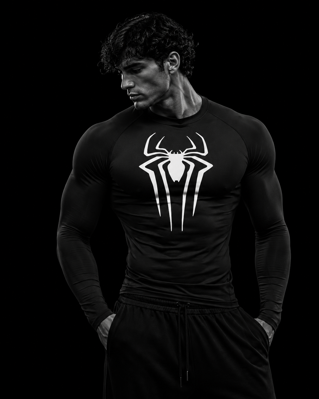 Camiseta de Compresión Manga Larga Spiderman
