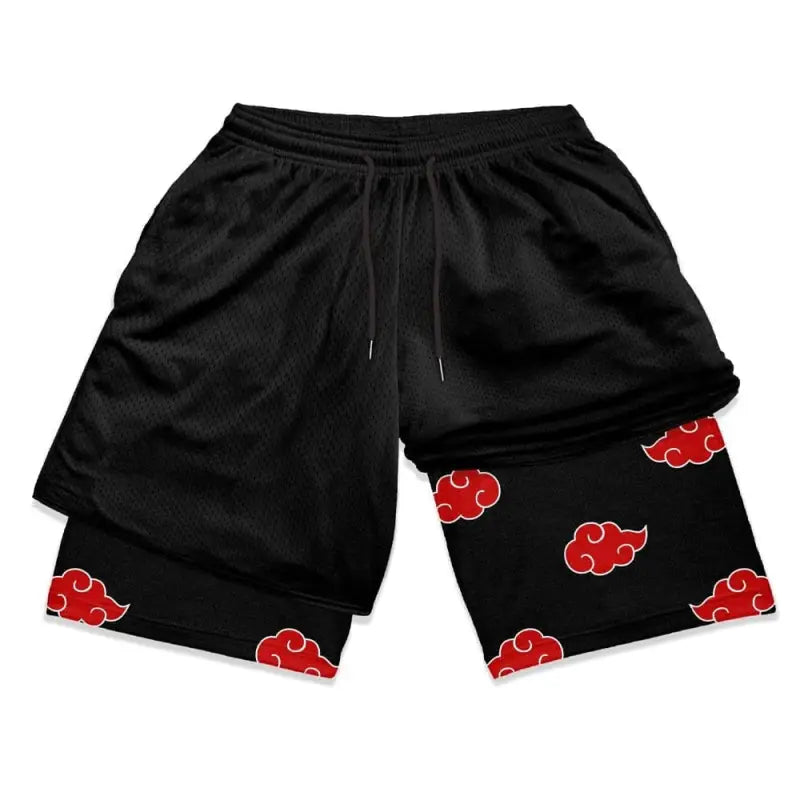 Pantalon corto deportivo de hombre Akatsuki, tejido transpirable para musculacion y entrenamiento.