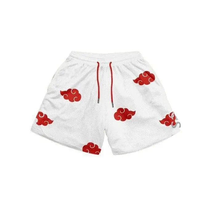 Pantalon corto deportivo Akatsuki para hombre en blanco, ligero y comodo para el dia a dia.