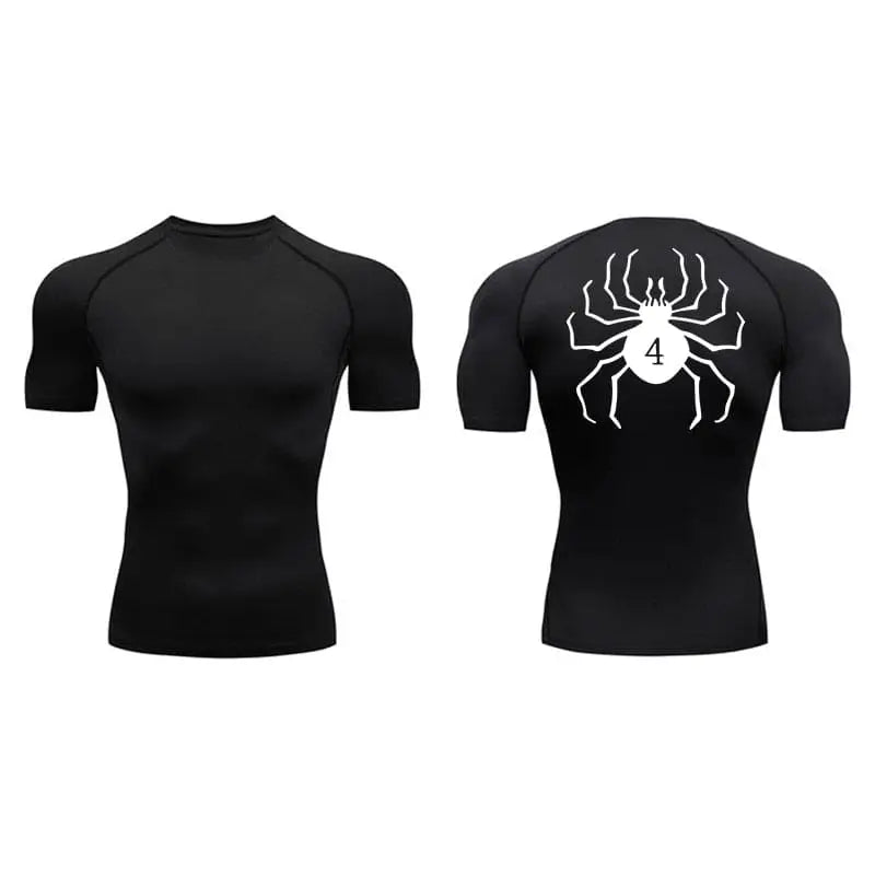 T-shirt de compression homme Hunter x Hunter, coupe seconde peau pour la salle.