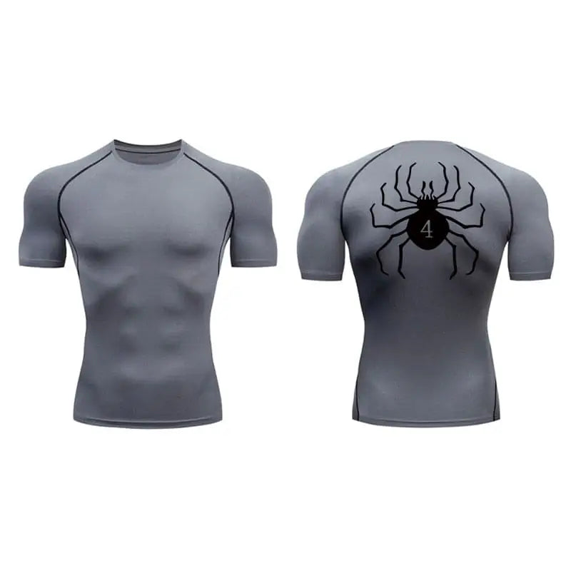 T-shirt de compression homme Hunter x Hunter, tissu technique pour l entrainement.