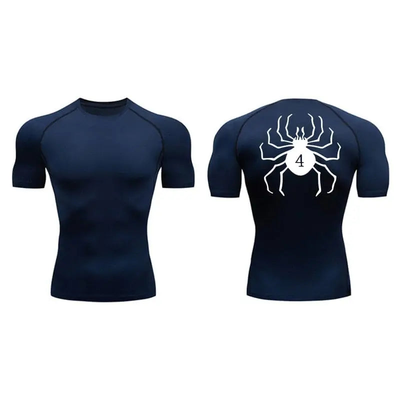 T-shirt de compression homme Hunter x Hunter, maille dry-fit respirante au porter.