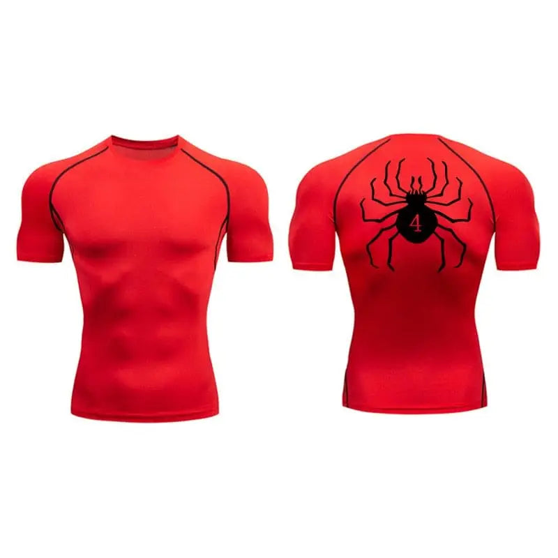 T-shirt de compression homme Hunter x Hunter, coupe ajustee pour la performance.
