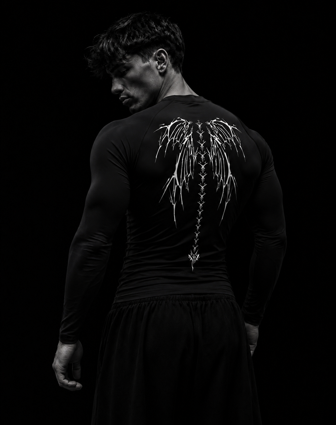 T-shirt de compression a manches longues homme Fear Of God, coupe seconde peau respirante.
