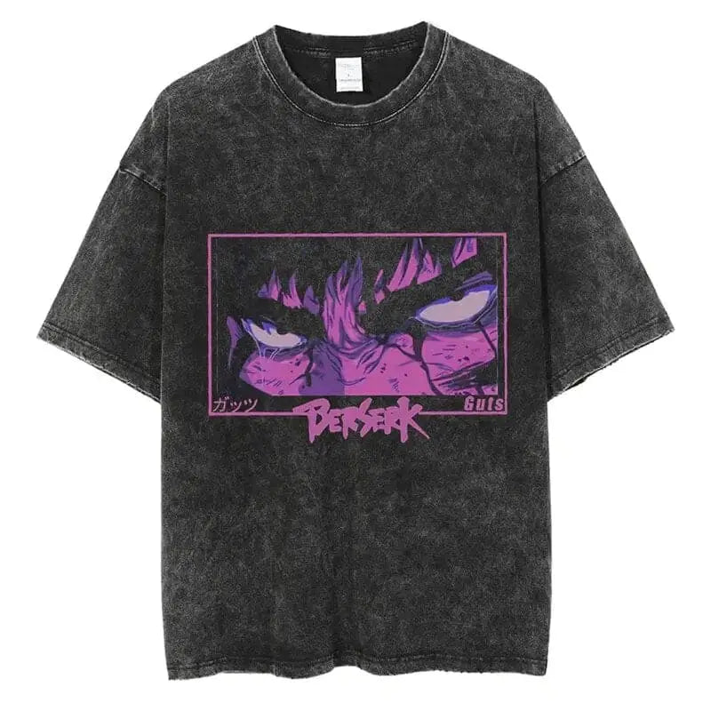 T-shirt oversize homme Berserk, tissu respirant streetwear pour la salle.