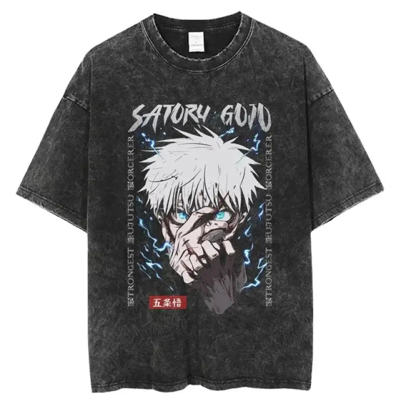 T-shirt oversize homme Jujutsu Kaisen, coupe streetwear et tissu respirant.
